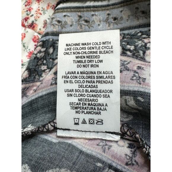 Bongo Skirt Womens Large Black Maxi Floral Boho Beachy Festival Hippie Summer - Picture 6 of 9